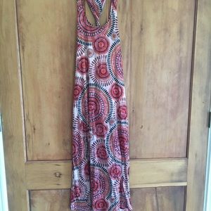 Geometrical pattern maxi dress